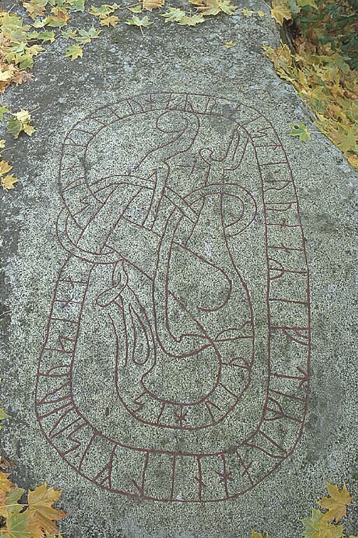 Runes written on berghäll, granit. Date: V